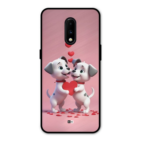 Two Puppies Together Metal Back Case for OnePlus 7