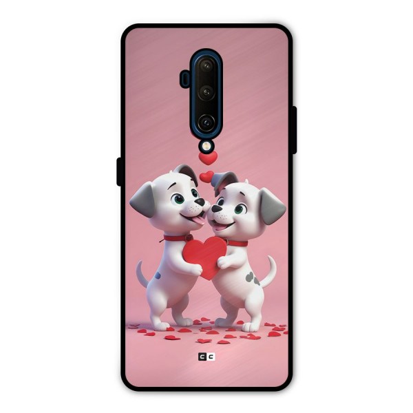 Two Puppies Together Metal Back Case for OnePlus 7T Pro