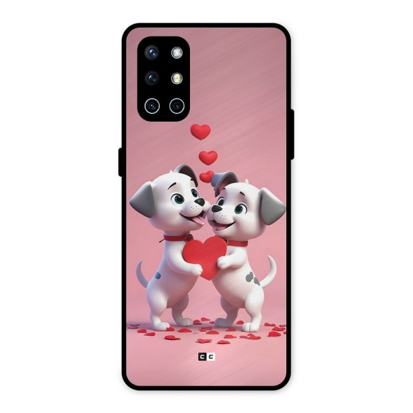 Two Puppies Together Metal Back Case for OnePlus 9R