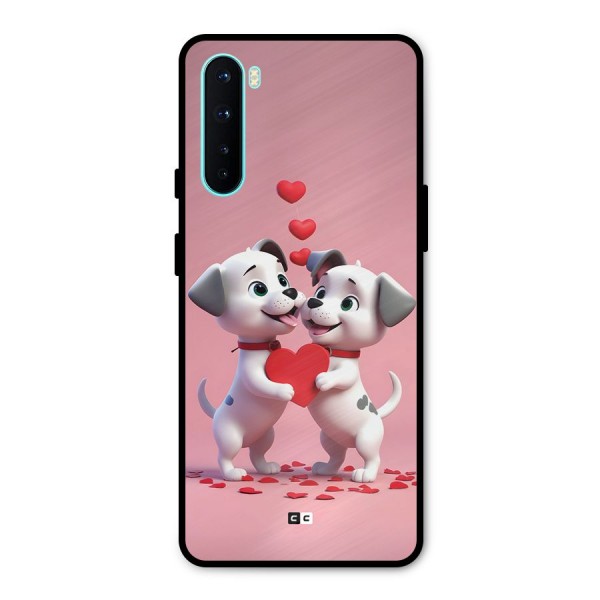 Two Puppies Together Metal Back Case for OnePlus Nord