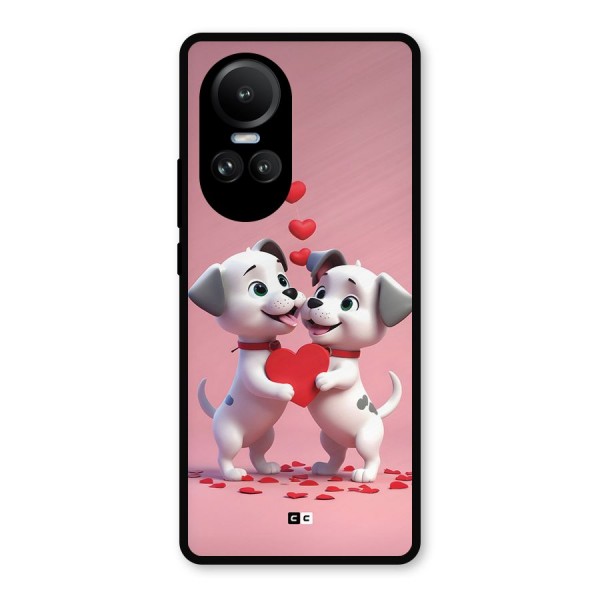 Two Puppies Together Metal Back Case for Oppo Reno10 Pro