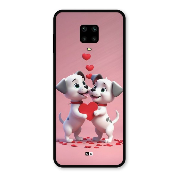 Two Puppies Together Metal Back Case for Poco M2 Pro