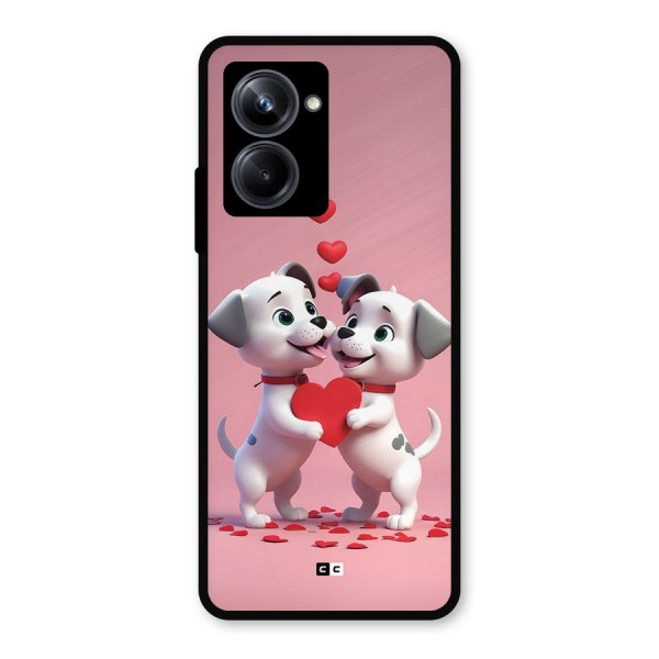 Two Puppies Together Metal Back Case for Realme 10 Pro