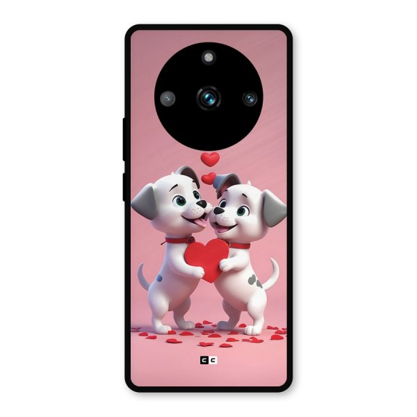 Two Puppies Together Metal Back Case for Realme 11 Pro