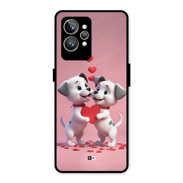 Two Puppies Together Metal Back Case for Realme GT2 Pro