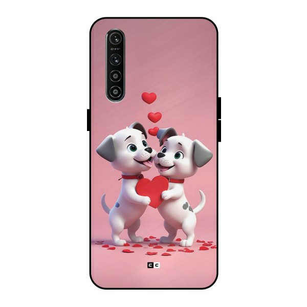 Two Puppies Together Metal Back Case for Realme XT