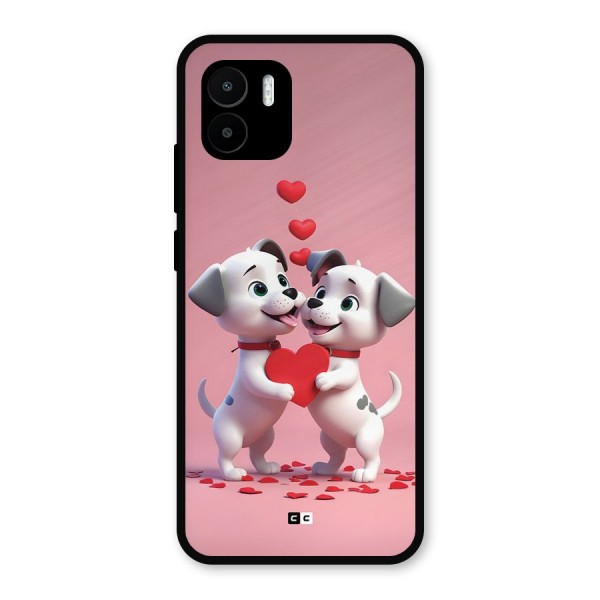 Two Puppies Together Metal Back Case for Redmi A2