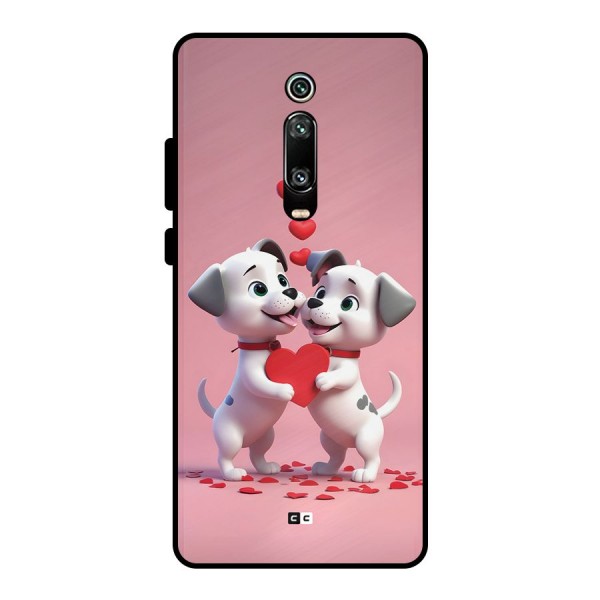 Two Puppies Together Metal Back Case for Redmi K20