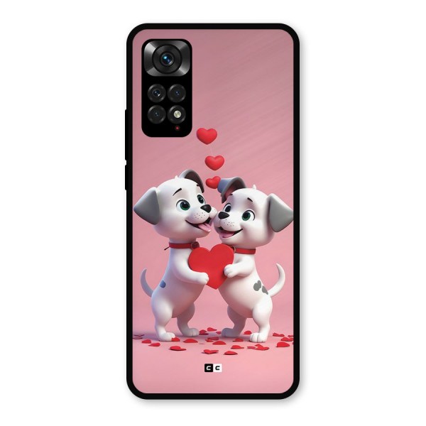 Two Puppies Together Metal Back Case for Redmi Note 11