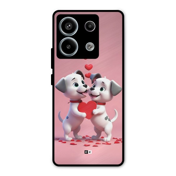 Two Puppies Together Metal Back Case for Redmi Note 13 Pro 5G