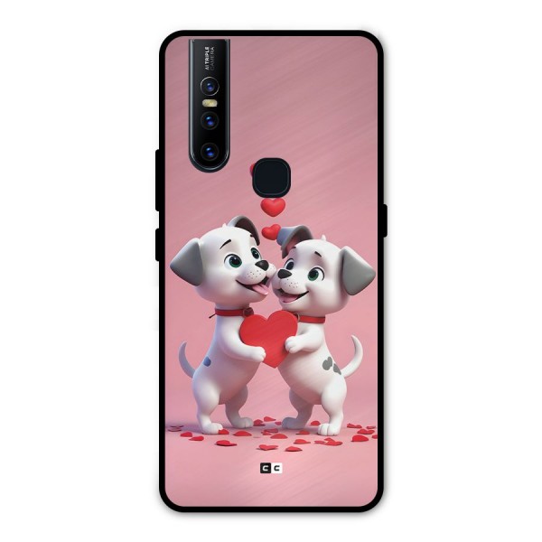 Two Puppies Together Metal Back Case for Vivo V15