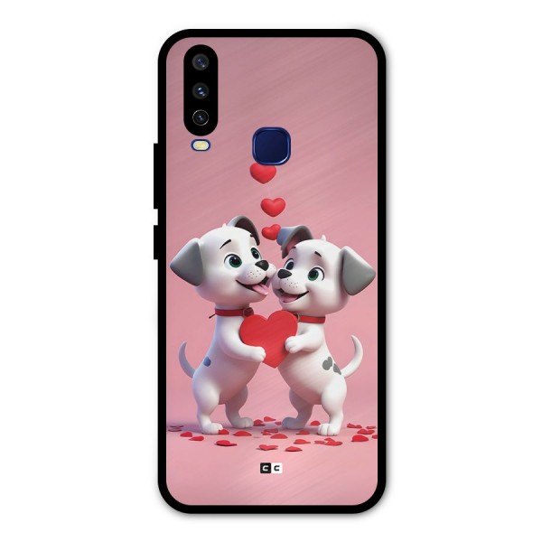 Two Puppies Together Metal Back Case for Vivo Y15