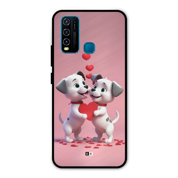 Two Puppies Together Metal Back Case for Vivo Y30