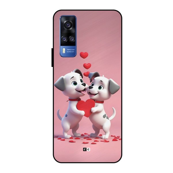 Two Puppies Together Metal Back Case for Vivo Y51