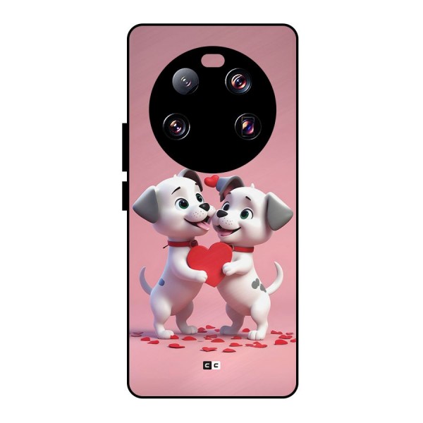 Two Puppies Together Metal Back Case for Xiaomi 13 Ultra