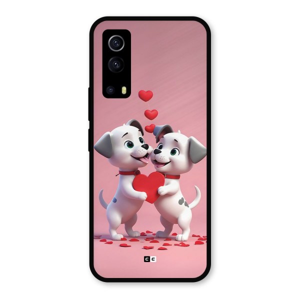 Two Puppies Together Metal Back Case for iQOO Z3