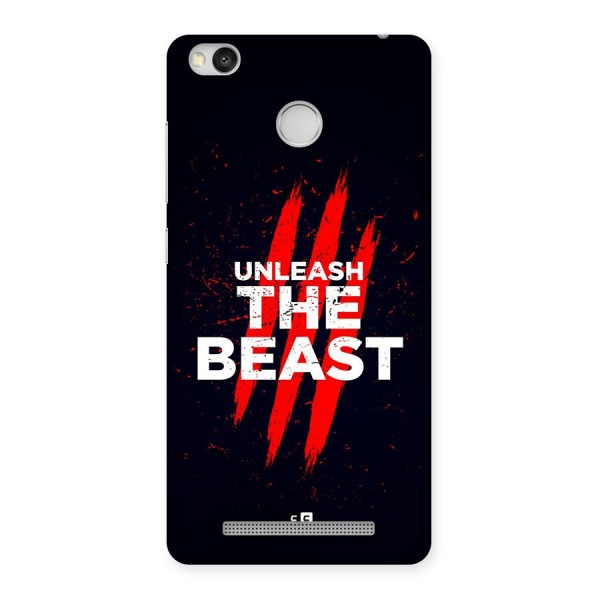 Unleash The Beast Back Case for Redmi 3S Prime