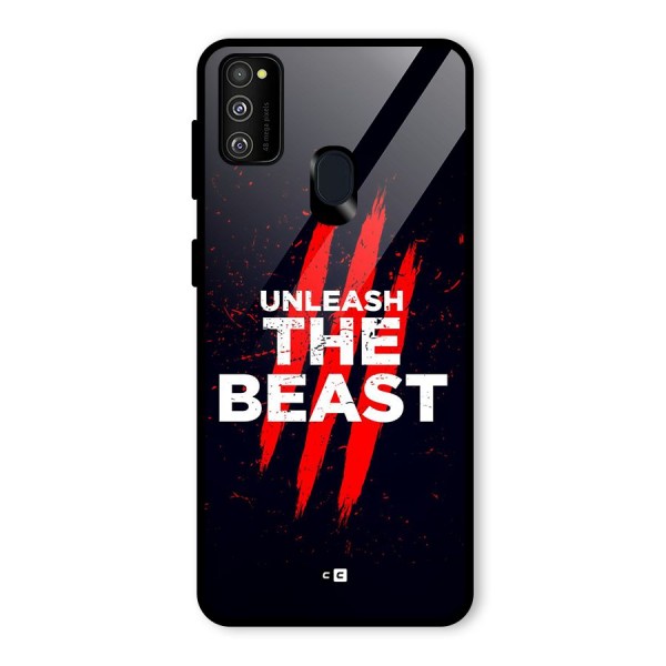 Unleash The Beast Glass Back Case for Galaxy M21