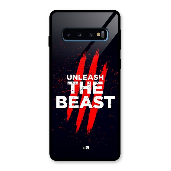 Unleash The Beast Glass Back Case for Galaxy S10