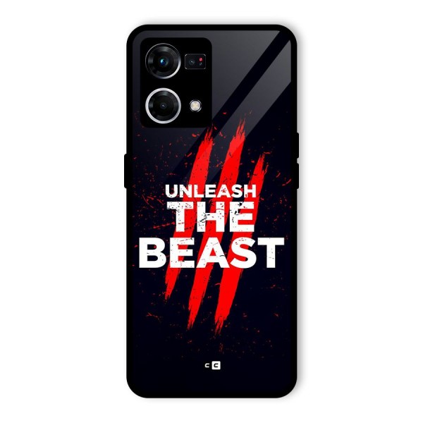 Unleash The Beast Glass Back Case for Oppo F21 Pro 4G