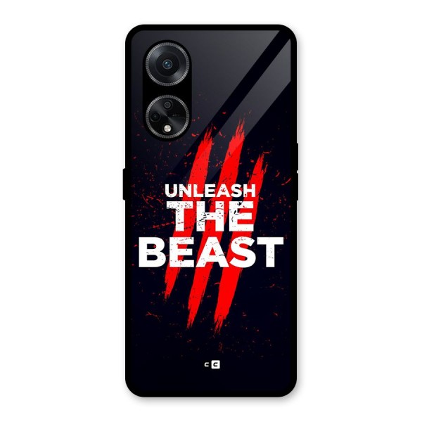 Unleash The Beast Glass Back Case for Oppo F23