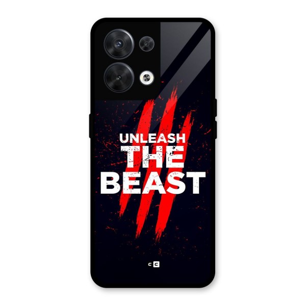 Unleash The Beast Glass Back Case for Oppo Reno8 5G