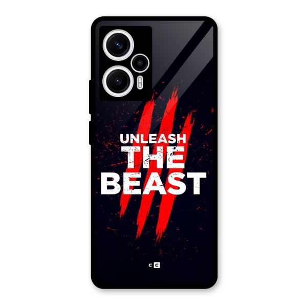 Unleash The Beast Glass Back Case for Poco F5