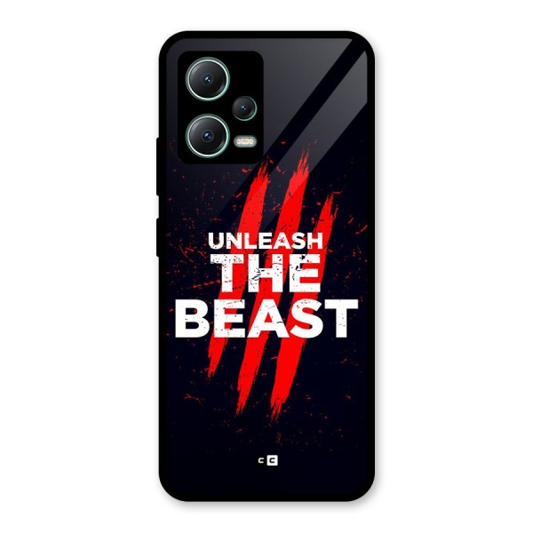 Unleash The Beast Glass Back Case for Poco X5