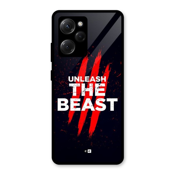 Unleash The Beast Glass Back Case for Poco X5 Pro