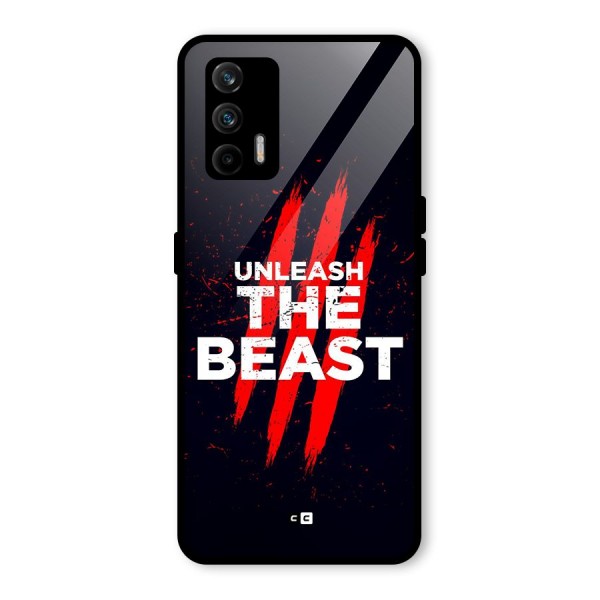 Unleash The Beast Glass Back Case for Realme X7 Max