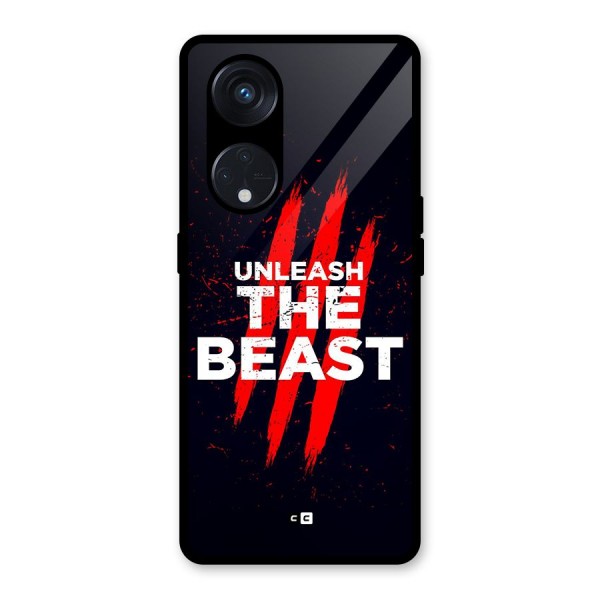 Unleash The Beast Glass Back Case for Reno8 T 5G