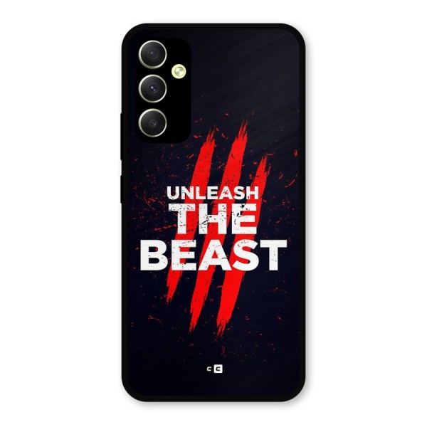 Unleash The Beast Metal Back Case for Galaxy A34