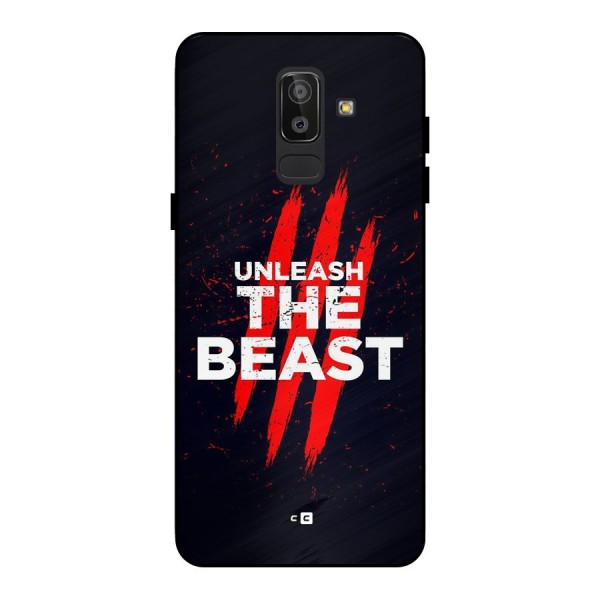 Unleash The Beast Metal Back Case for Galaxy J8