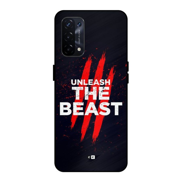 Unleash The Beast Metal Back Case for Oppo A74 5G