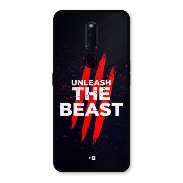 Unleash The Beast Metal Back Case for Oppo F11 Pro