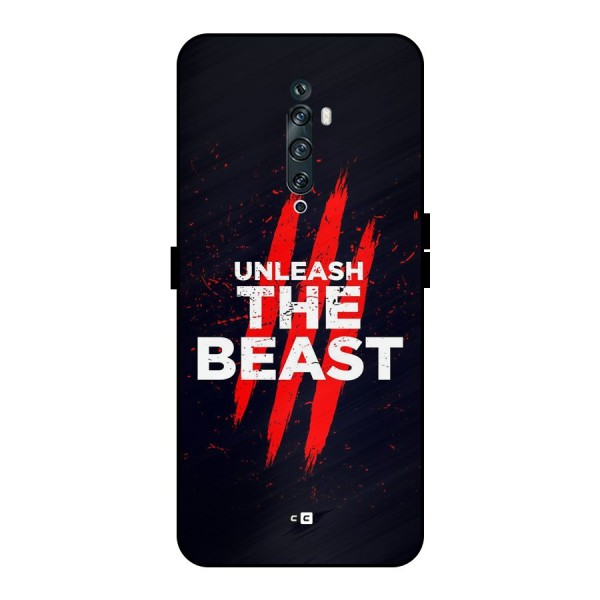 Unleash The Beast Metal Back Case for Oppo Reno2 F