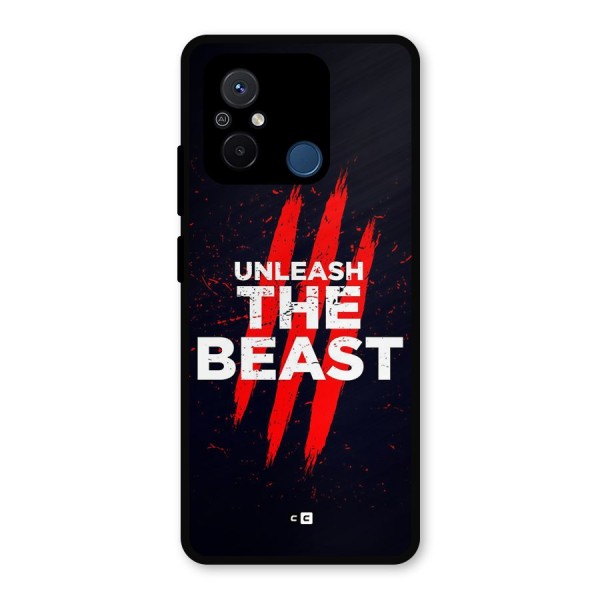 Unleash The Beast Metal Back Case for Poco C55