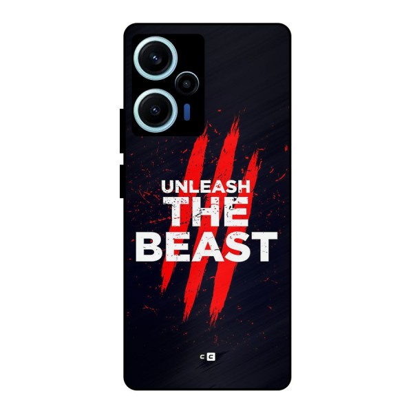 Unleash The Beast Metal Back Case for Poco F5