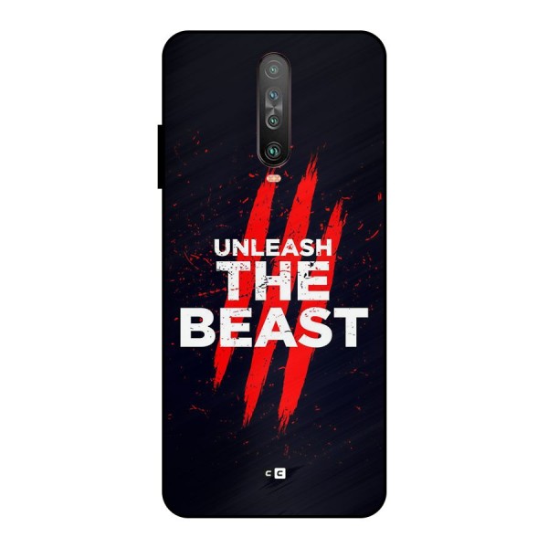 Unleash The Beast Metal Back Case for Poco X2