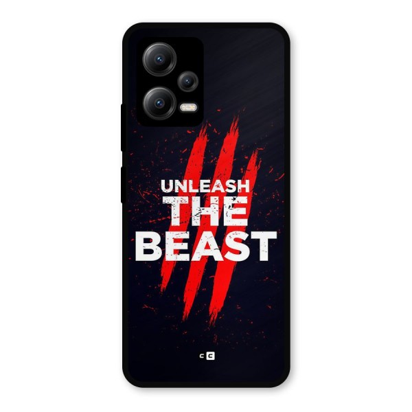 Unleash The Beast Metal Back Case for Poco X5