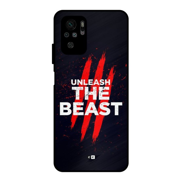 Unleash The Beast Metal Back Case for Redmi Note 10