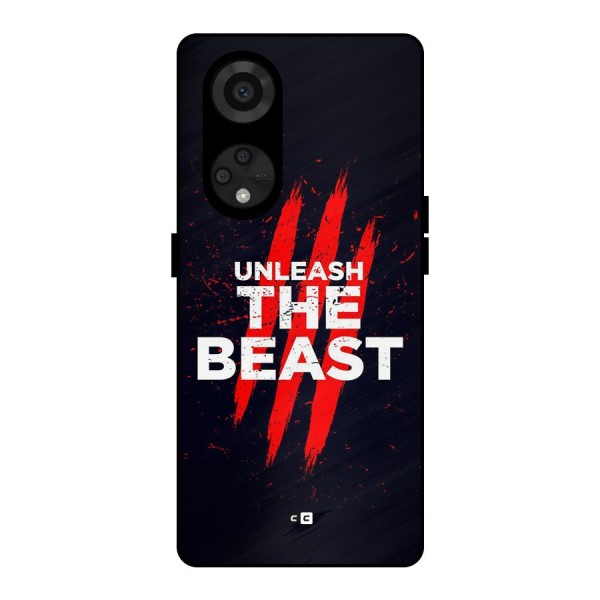 Unleash The Beast Metal Back Case for Reno8 T 5G