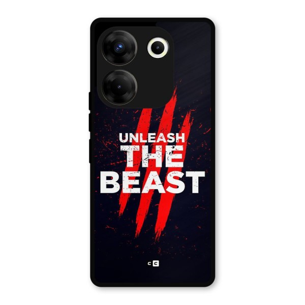 Unleash The Beast Metal Back Case for Tecno Camon 20