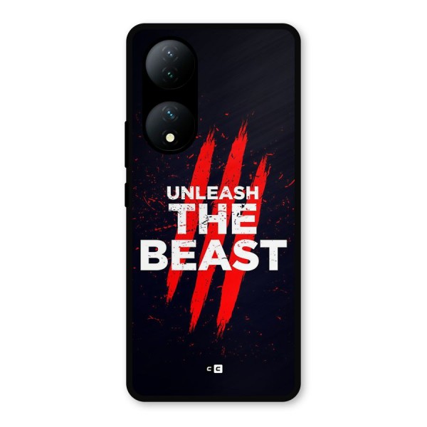 Unleash The Beast Metal Back Case for Vivo T2