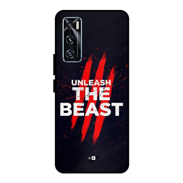 Unleash The Beast Metal Back Case for Vivo V20 SE