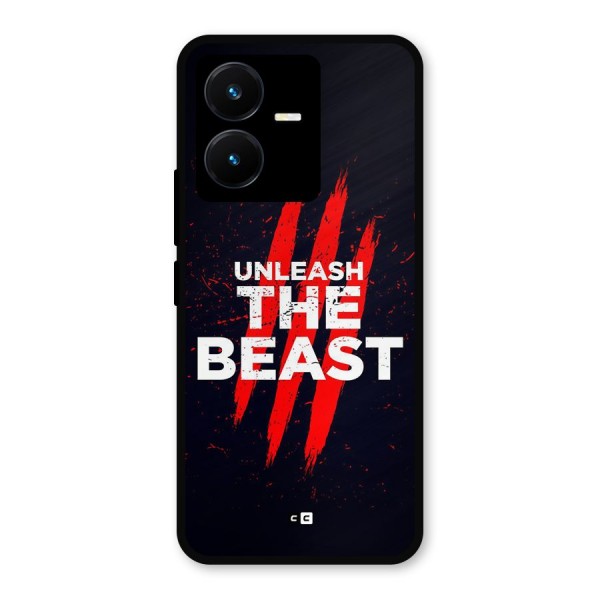 Unleash The Beast Metal Back Case for Vivo Y22s