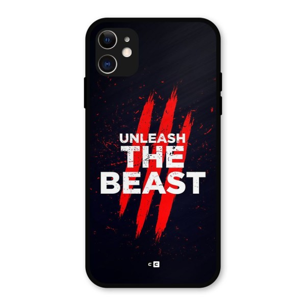 Unleash The Beast Metal Back Case for iPhone 11