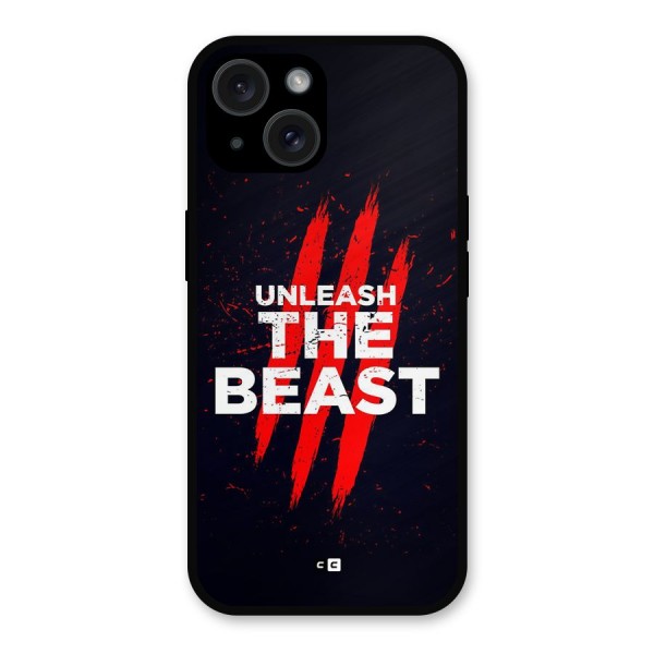 Unleash The Beast Metal Back Case for iPhone 15