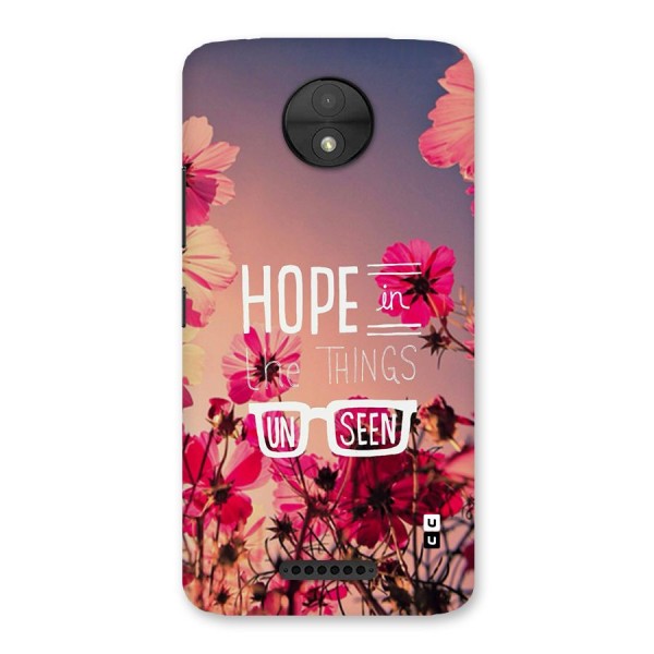 Unseen Hope Back Case for Moto C