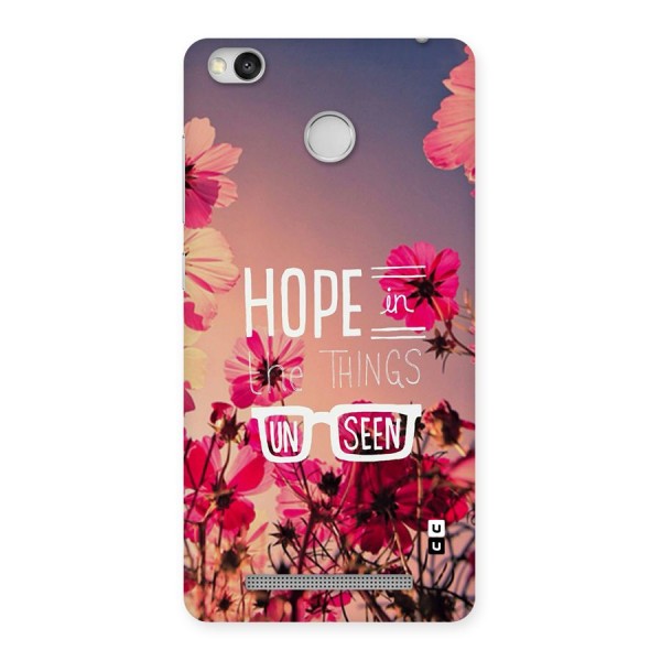 Unseen Hope Back Case for Redmi 3S Prime